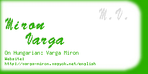 miron varga business card